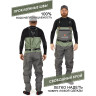 Полукомбинезон забродный NORFIN PILOT STOCKINGFOOT 2 р.S 83321-01S